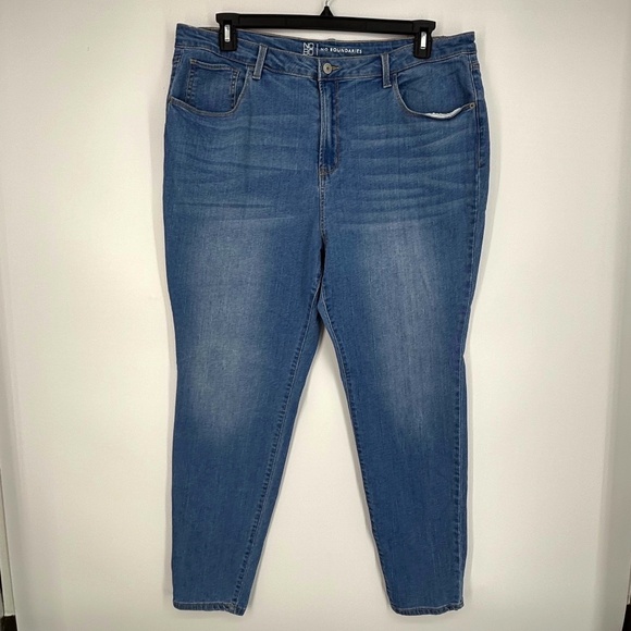 No Boundaries Juniors Plus Size 21 High Rise Skinny Jeans Jeggings Light Blue - Picture 1 of 8